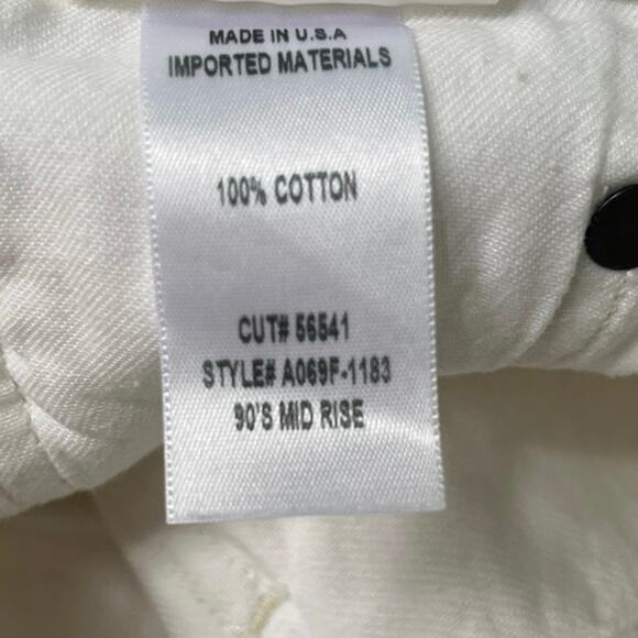 Agolde 90’s Mid Rise Distressed White Denim Jeans Size 25 - Picture 8 of 15